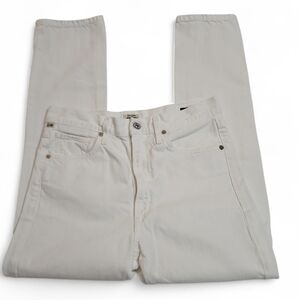 Citizens of Humanity Dree Crop High Rise Slim Straight White Jeans Sz 28 Womens